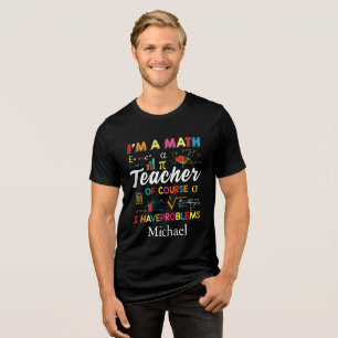 T-shirt En Tri-matière Citation Funny personnalisée Math Enseignant's Bla