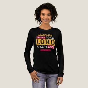 T-shirt En Tri-matière Citation Quiconque Se Fie Au Seigneur Est Protégé