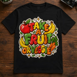 T-shirt En Tri-matière Citation sur la nutrition "Prenez un fruit ou un l