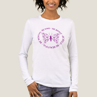 T-shirt En Tri-matière Citations d'affirmation circulaire papillon pourpr