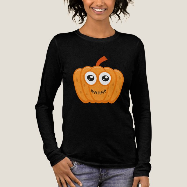 T-shirt En Tri-matière Citrouille Chibi Spooky Joyeuse (Recto)