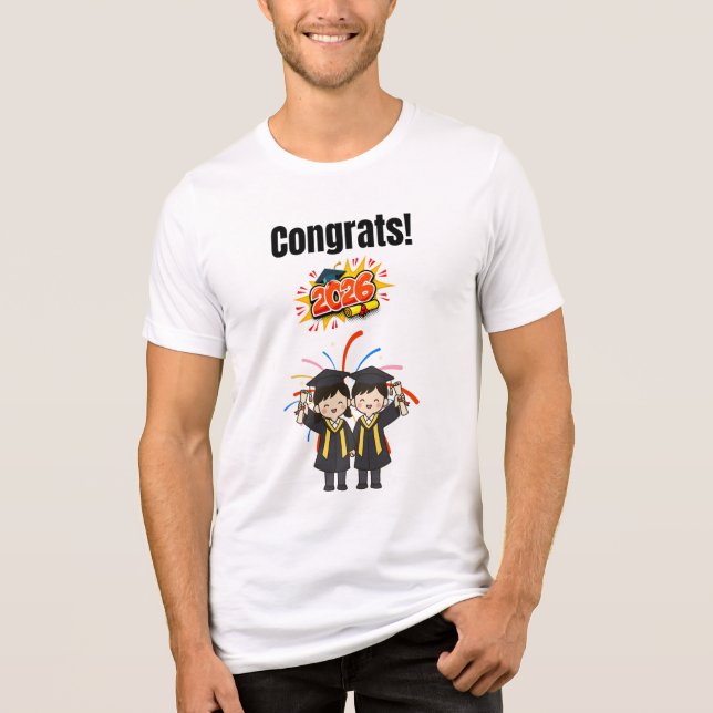 T-shirt En Tri-matière Class of 2026 Graduation Celebration  (Recto)
