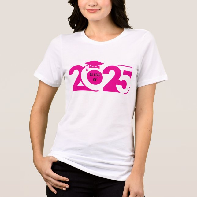 T-shirt En Tri-matière Classe Bold rose moderne de 2025 (Recto)