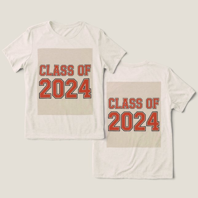 T-shirt En Tri-matière Classe De 2024 (Design Recto & Verso)