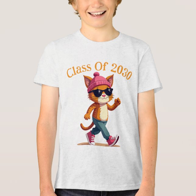 T-shirt En Tri-matière Classe Personnalisée De 2030 (Recto)