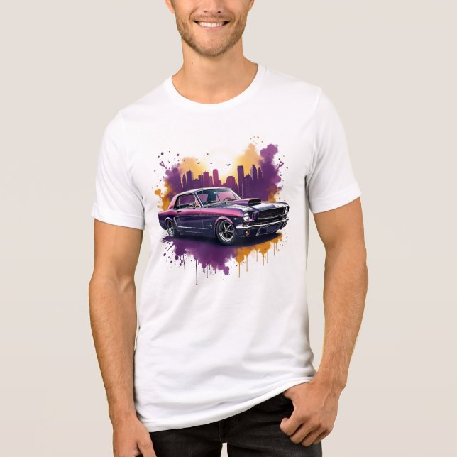 T-shirt En Tri-matière Classic Mustang Muscle Car T-Shirt  (Recto)