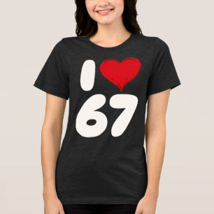 T-shirt En Tri-matière Classique 67 Mème - I Love SIX Seven
