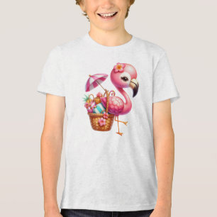 T-shirt En Tri-matière Clipart de dessin Flamant rose aquarelle