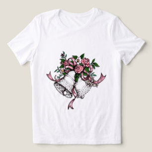 T-shirt En Tri-matière Cloches de mariage roses dos personnalisé