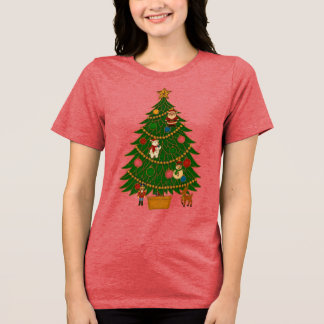 T-shirt En Tri-matière Cloisonne Art Christmas Tree Character Ornaments