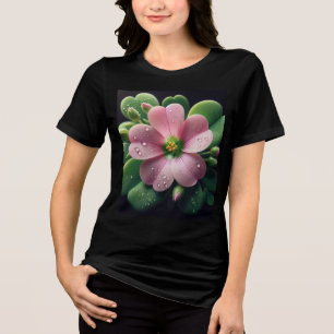 T-shirt En Tri-matière Clover Floral rose et vert Oxalis