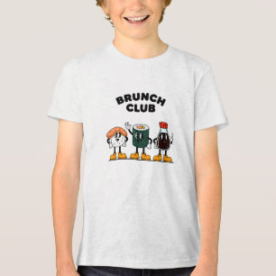 T-shirt En Tri-matière Club Brunch Sushi Rétro & Sauce Soja Cartoon Amusa