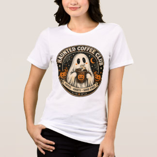 T-shirt En Tri-matière Club de café hanté, mignon et effrayant