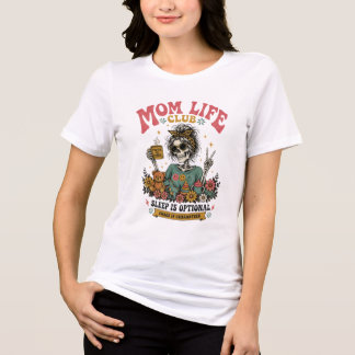 T-shirt En Tri-matière Club de la vie de maman Citation drôle de squelett