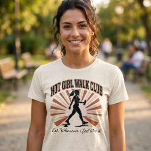 T-shirt En Tri-matière Club de marche pour filles chaudes Tendance Fitnes