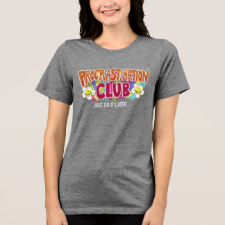 T-shirt En Tri-matière Club Drôle de Procrastination Rétro Arc-en-ciel