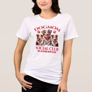 T-shirt En Tri-matière Club social maman chien