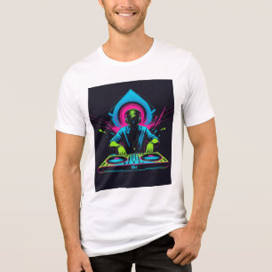 T-shirt En Tri-matière Club Vibes - DJ Party Neon Style Tee