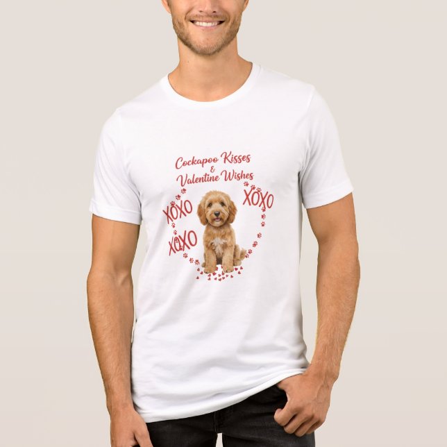 T-shirt En Tri-matière Cockapoo Kisses Valentine Wishes Dog Lover (Recto)