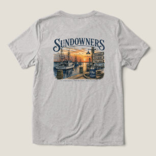 T-shirt En Tri-matière Cocktails au coucher du soleil sur le quai