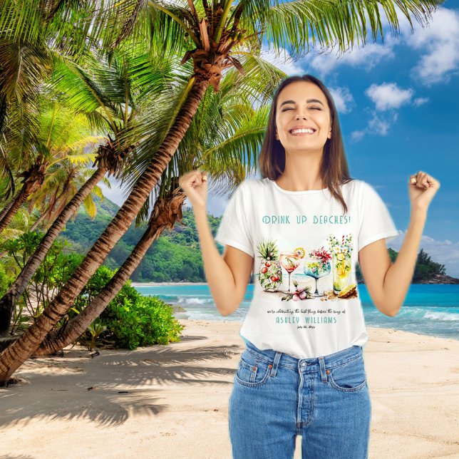 T-shirt En Tri-matière Cocktails Thématiques de Plage Tropicale pour Ente (Créateur téléchargé)