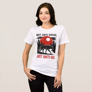 T-shirt En Tri-matière Code de Loup Solitaire – Pas Antisocial, Juste Con