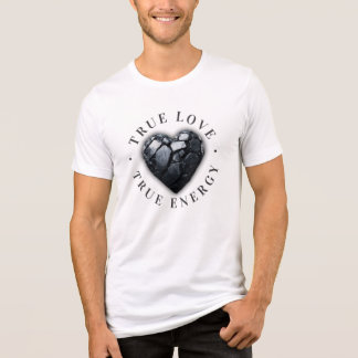 T-shirt En Tri-matière Coeur de charbon "Vrai amour - Vraie énergie"