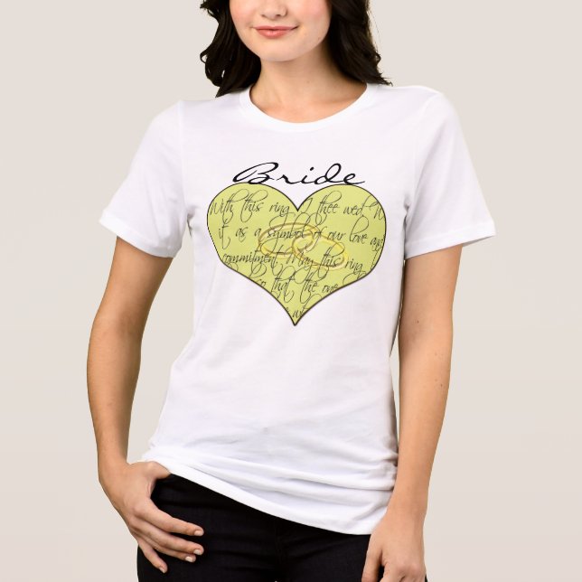 T-shirt En Tri-matière Coeur de la mariée (Recto)