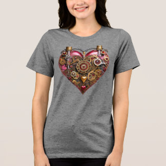 T-shirt En Tri-matière Cœur de Streampunk Rubis Saint-Valentin