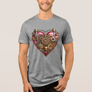 T-shirt En Tri-matière Cœur de Streampunk Rubis Saint-Valentin