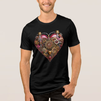T-shirt En Tri-matière Cœur de Streampunk Rubis Saint-Valentin
