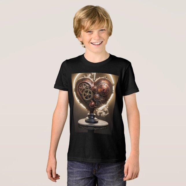 T-shirt En Tri-matière Coeur des engrenages Steampunk (Recto plein)