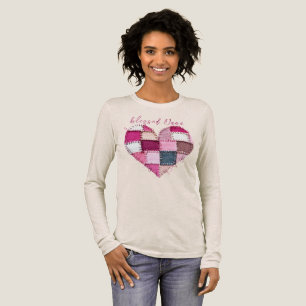 T-shirt En Tri-matière Cœur en patchwork personnalisé pour la Saint-Valen
