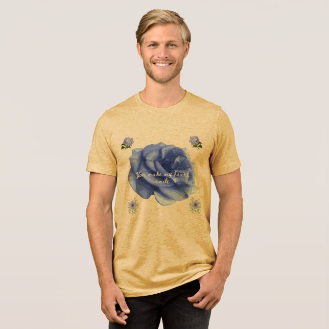 T-shirt En Tri-matière Cœur jaune souriant (Recto plein)