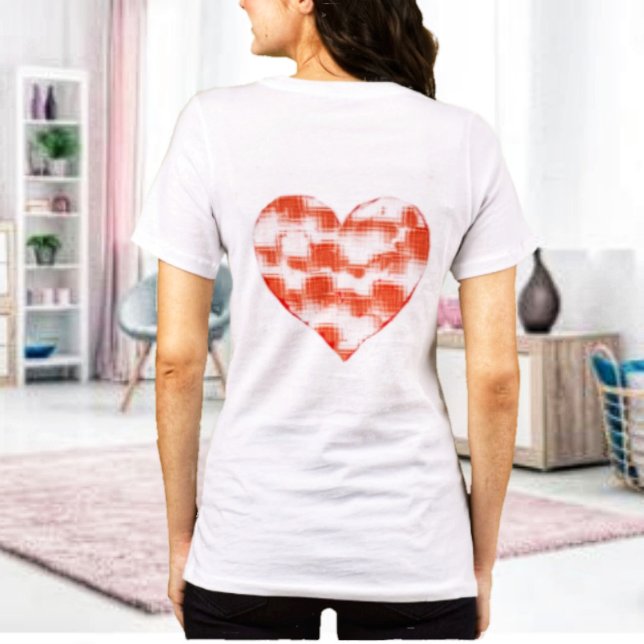 T-shirt En Tri-matière Coeur marbré (This Marbled Heart Tri-Blend T-Shirt, has you coming and going!)
