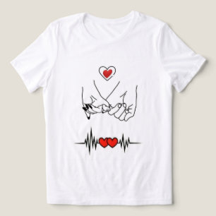 T-shirt En Tri-matière Cœur Romantique de la Saint-Valentin Graphique de