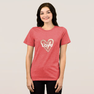 T-shirt En Tri-matière Coeur rose pâle
