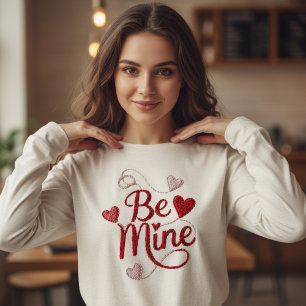 T-shirt En Tri-matière Cœurs de Style Fil Romantiques pour la Saint-Valen
