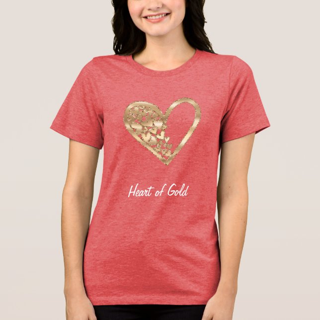 T-shirt En Tri-matière Coeurs d'or (Recto)