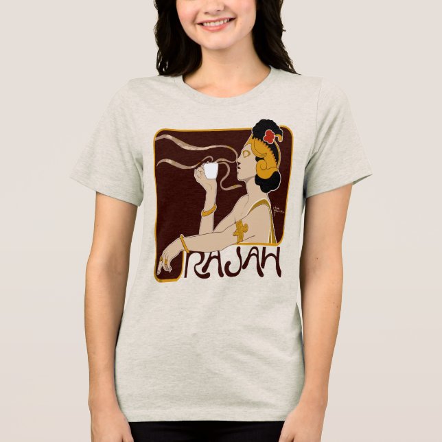 T-shirt En Tri-matière Coffee Drinker Cafés Rajah. Henri Meunier, 1897  (Recto)