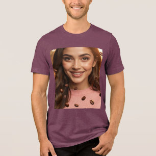 T-SHIRT EN TRI-MATIÈRE COFFEE FUN -