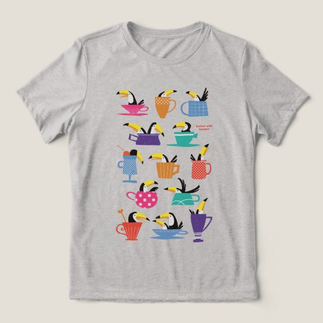T-shirt En Tri-matière Coffee with Toucans (Design Recto)