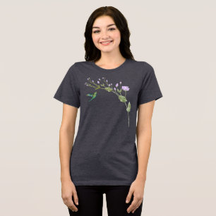 T-shirt En Tri-matière Colibri et Lisianthus