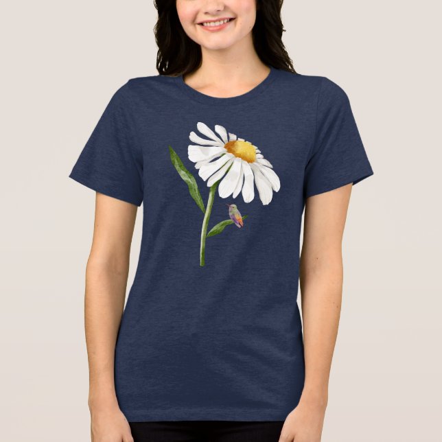 T-shirt En Tri-matière Colibri et marguerite (Recto)