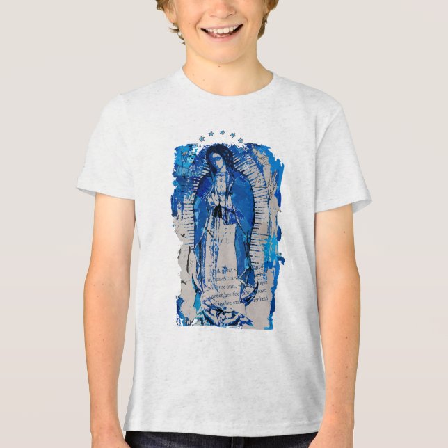 T-shirt En Tri-matière Collage de Notre-Dame de Guadalupe (Recto)