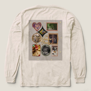 T-shirt En Tri-matière Collage de photos personnalisé de la famille rétro
