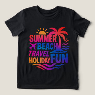 T-shirt En Tri-matière Collage de typographie d'été avec de la graisse gr