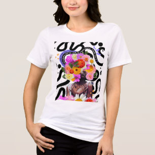 T-shirt En Tri-matière Collage numérique racheté et couronné Art chrétien