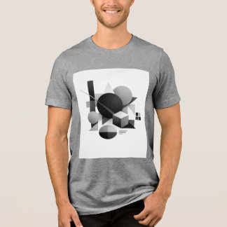 T-shirt En Tri-matière Composición geométrica en equilibrio monocromático