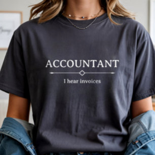 T-shirt En Tri-matière Comptable J'entends Factures, Comptabilité CPA Drô